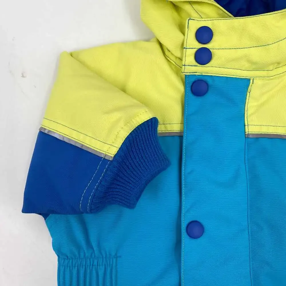 Hanna Andersson Baby Blue-Green Snow Suit Puffer Snowsuit | 3-6 Months